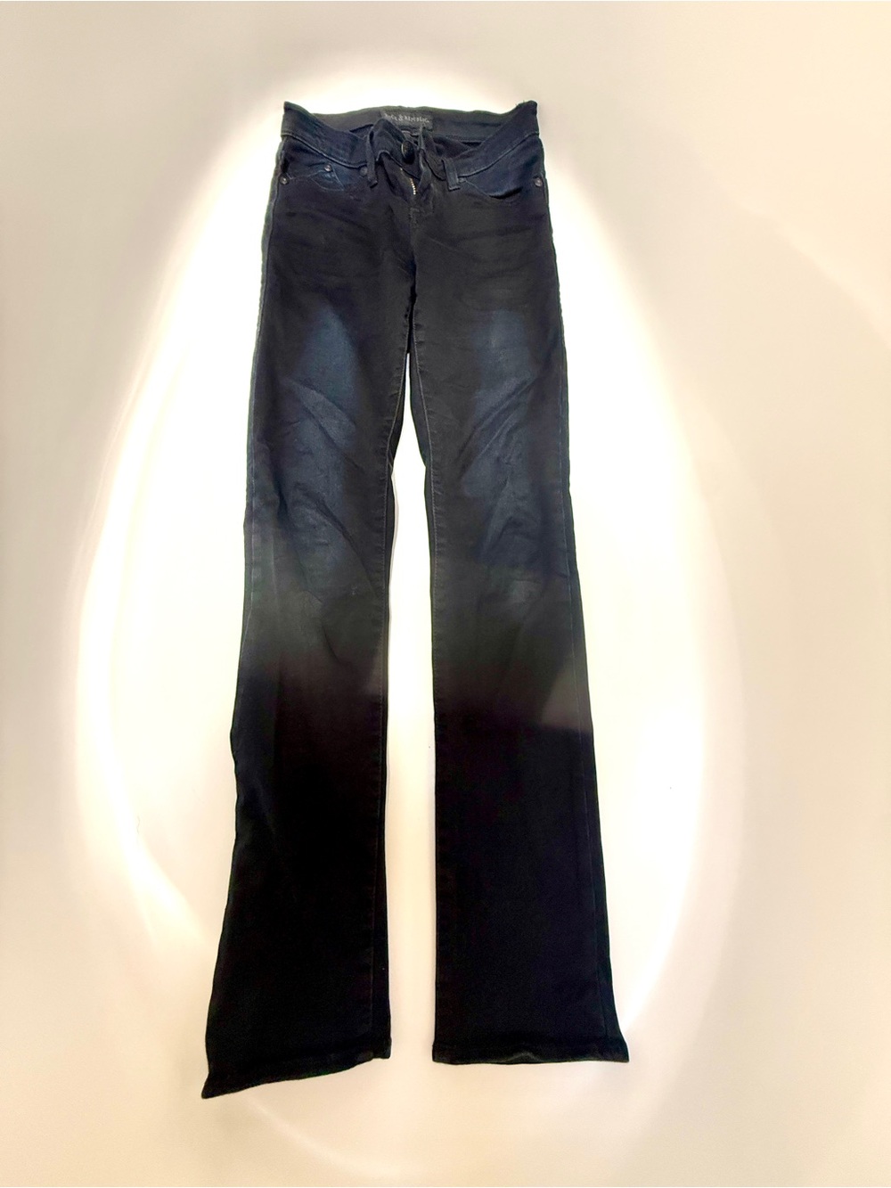 Rock & Republic Black Straight Leg Jeans Size 27